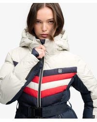 Superdry - & Co Luxe Chevron Ski Padded Jacket - Lyst