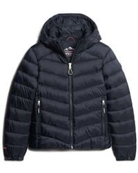 Superdry - & Co Ladies Slim Fit Chevron Hooded Fuji Padded Jacket - Lyst
