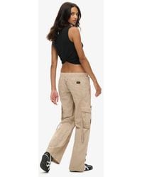 Superdry - Low Rise Wide Leg Cargo Pants - Lyst