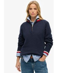 Superdry - & Co Tipped Half Zip Jumper - Lyst