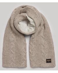 Superdry - & Co Cable Knit Scarf - Lyst