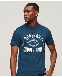 Superdry - Organic Cotton Vintage Copper Label T-shirt Blue - Lyst
