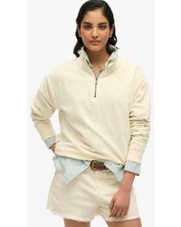Superdry - & Co Velour Half Zip Sweatshirt - Lyst