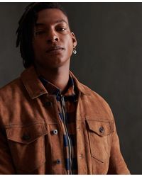 superdry suede trucker jacket
