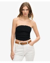 Superdry - & Co Smocked Bandeau Top - Lyst