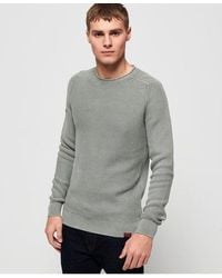 Superdry - Garment Dyed L.A Textured Crew Jumper Washed Sunscorched Sand - Lyst