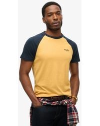 Superdry - T-shirt de baseball à logo essential en coton bio - Lyst
