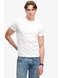 Superdry - & Co Essential Serif Logo Embroidered T-shirt - Lyst