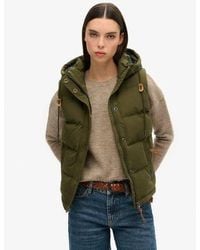 Superdry - Everest Hooded Puffer Gilet - Lyst