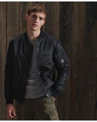 Superdry - Nylon Flight Bomber Jacket Jet - Lyst