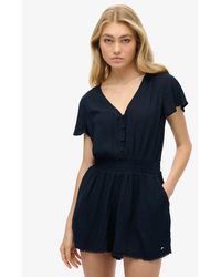 Superdry - & Co Short Sleeve Beach Playsuit - Lyst