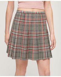 Superdry - Vintage Pleated Mini Skirt - Lyst