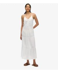 Superdry - Ibiza Maxi-jurk Met Spaghettibandjes - Lyst