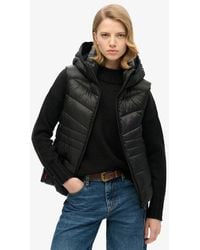 Superdry - & Co Hooded Fuji Quilt Padded Gilet - Lyst