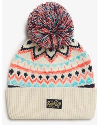 Superdry - & Co Knitted Patterned Beanie Hat - Lyst
