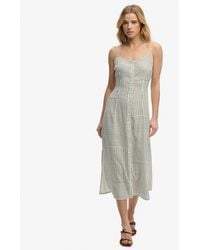 Superdry - & Co Print Button Down Cami Midi Dress - Lyst