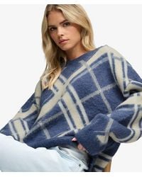 Superdry - & Co Slouchy Brushed Check Knit Jumper - Lyst