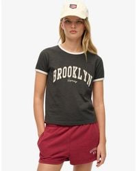 Superdry - & Co Slim Fit Athletic Essential Ringer Fitted T Shirt - Lyst
