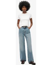 Superdry - & Co Organic Cotton Wide Leg Jeans - Lyst