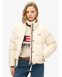 Superdry - Sports Puffer Cropped Jacket - Lyst
