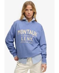 Superdry - & Co Beach Club Loose Crew Sweatshirt - Lyst