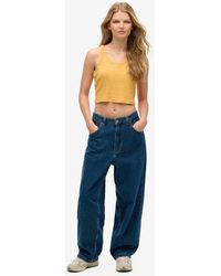 Superdry - & Co Organic Cotton Vintage Ribbed Crop Vest Top - Lyst