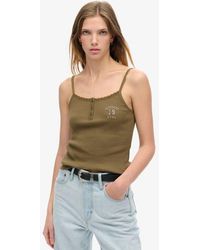 Superdry - & Co Athletic Essentials Graphic Button Cami - Lyst