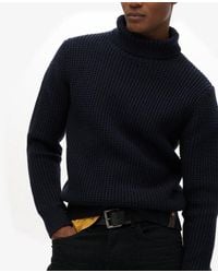 Superdry - Homme Pull Texturé À Col Roulé Merchant Store Taille - Lyst