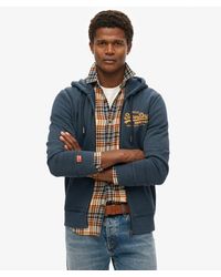 Superdry - & Co Vintage Logo Embroidered Zip Hoodie - Lyst