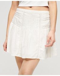 Superdry - Fully Lined Lace Trim Mini Skirt - Lyst