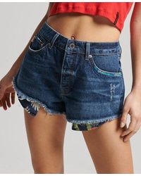 Superdry - Vintage High Rise Cut Off Shorts - Lyst