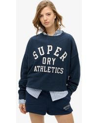 Superdry - Femme Sweat-Shirt Décontracté À Texte Appliqué Athletic Essentials Taille - Lyst