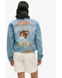 Superdry - Embellished Denim Jacket - Lyst
