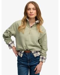 Superdry - & Co Essential Logo Embroidered Half Zip Jumper - Lyst