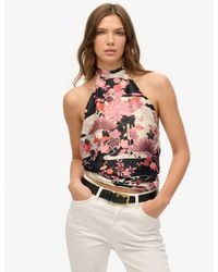 Superdry - & Co Jacquard Halter Top - Lyst