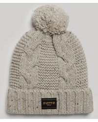 Superdry - Cable Knit Beanie Hat - Lyst
