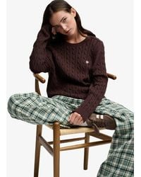 Superdry - Slouchy Cable Knit Jumper - Lyst