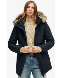 Superdry - & Co Everest Hooded Faux Fur Parka Coat - Lyst