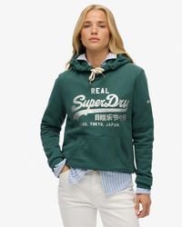 Superdry - & Co Vintage Logo Metallic Hoodie - Lyst