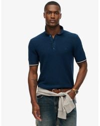 Superdry - & Co Knitted Texture Short Sleeve Polo Shirt - Lyst
