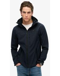 Superdry - & Co Lightweight Embroidered Logo Hooded Soft Shell Trekker Jacket - Lyst