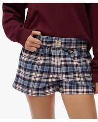 Superdry - & Co Cotton Check Elastic Shorts - Lyst