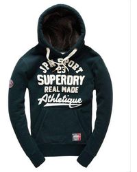 Superdry - Core Appliqué Hoodie Deep Enamel Jaspe - Lyst