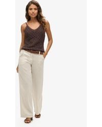 Superdry - Linen Low Rise Pants - Lyst
