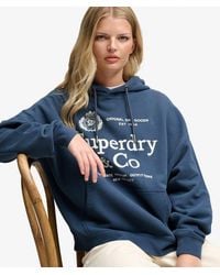 Superdry - & Co Luxe Casual Embroidered Relaxed Hoodie - Lyst