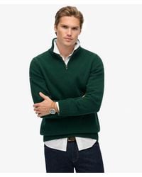 Superdry - Cotton Half Zip Knit Jumper - Lyst