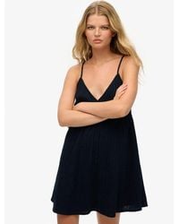 Superdry - & Co Textured Woven Cami Mini Dress - Lyst