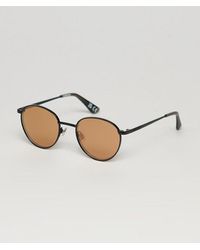 Superdry - Metalen Sdr Zonnebril Met Rond Montuur - Lyst
