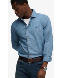 Superdry - Essentials Chambray Overhemd Met Lange Mouwen - Lyst