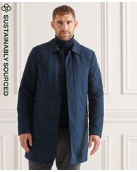 Superdry Idris Elba X Leading Wool-blend Trench Coat in Blue for Men | Lyst  UK